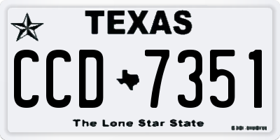 TX license plate CCD7351