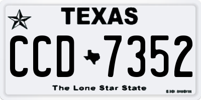TX license plate CCD7352