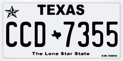 TX license plate CCD7355