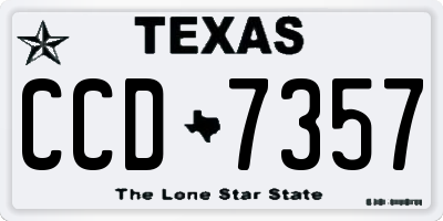 TX license plate CCD7357