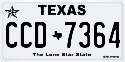 TX license plate CCD7364