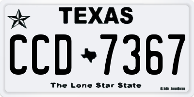 TX license plate CCD7367