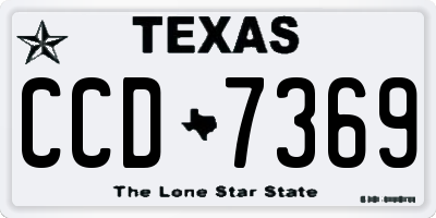 TX license plate CCD7369