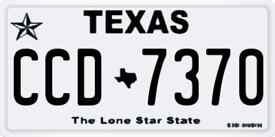 TX license plate CCD7370
