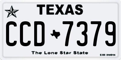 TX license plate CCD7379