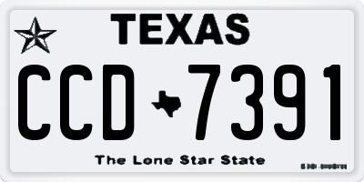 TX license plate CCD7391