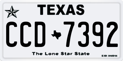 TX license plate CCD7392