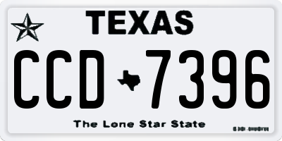 TX license plate CCD7396