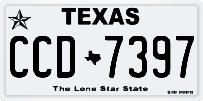 TX license plate CCD7397