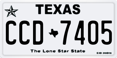 TX license plate CCD7405