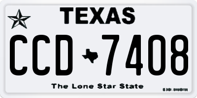 TX license plate CCD7408