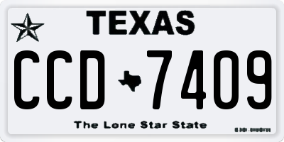 TX license plate CCD7409