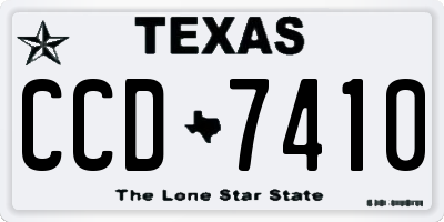 TX license plate CCD7410