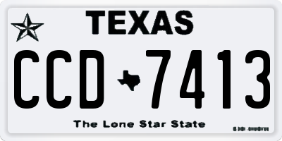 TX license plate CCD7413