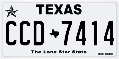 TX license plate CCD7414