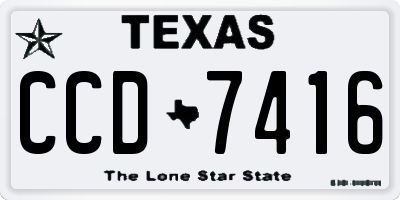 TX license plate CCD7416