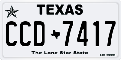 TX license plate CCD7417