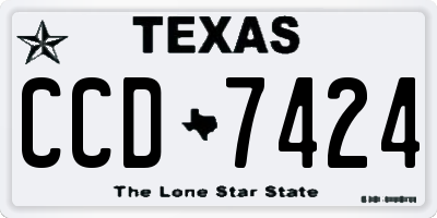 TX license plate CCD7424