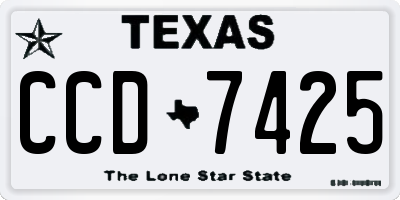 TX license plate CCD7425
