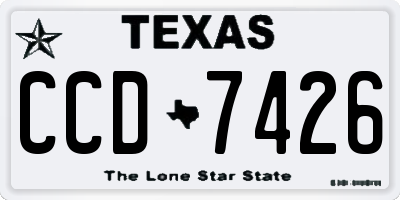 TX license plate CCD7426