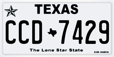 TX license plate CCD7429