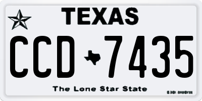 TX license plate CCD7435