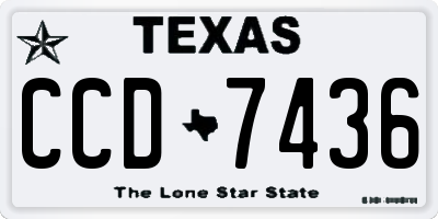 TX license plate CCD7436