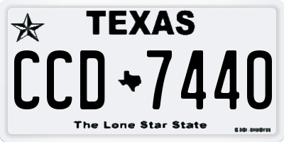 TX license plate CCD7440