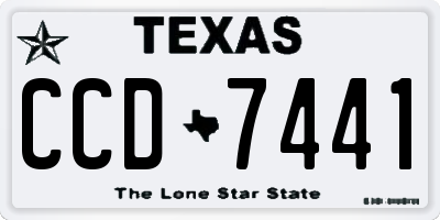 TX license plate CCD7441