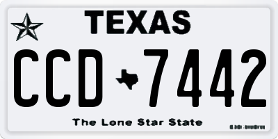 TX license plate CCD7442