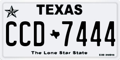 TX license plate CCD7444