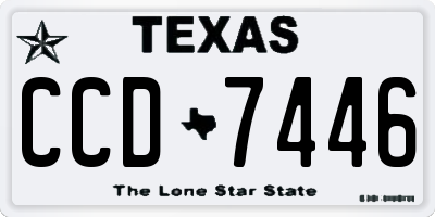 TX license plate CCD7446