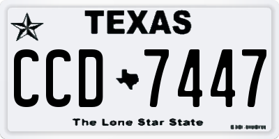 TX license plate CCD7447