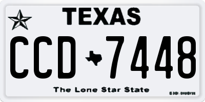 TX license plate CCD7448