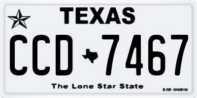 TX license plate CCD7467