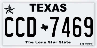 TX license plate CCD7469