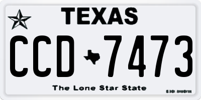 TX license plate CCD7473