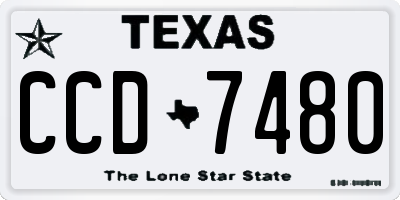 TX license plate CCD7480