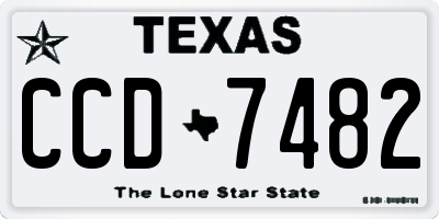 TX license plate CCD7482