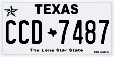TX license plate CCD7487