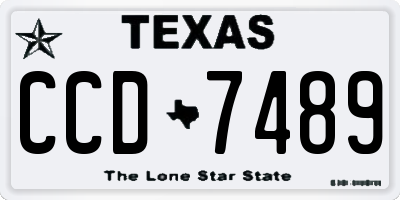 TX license plate CCD7489