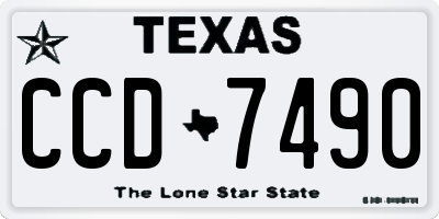 TX license plate CCD7490