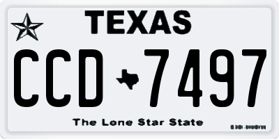 TX license plate CCD7497