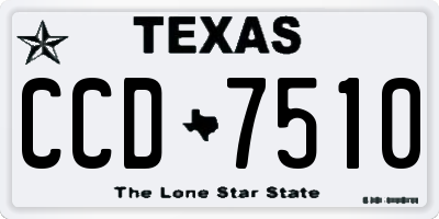 TX license plate CCD7510
