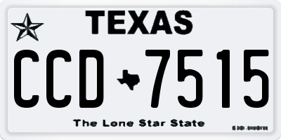 TX license plate CCD7515