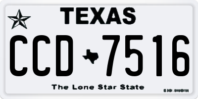 TX license plate CCD7516