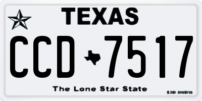 TX license plate CCD7517