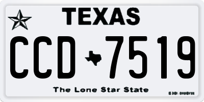 TX license plate CCD7519