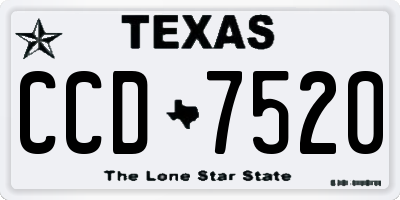TX license plate CCD7520