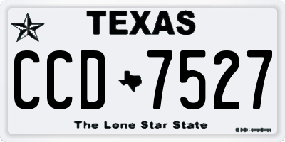 TX license plate CCD7527